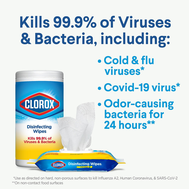 Clorox Disinfecting Wipes, Fresh Scent, 35 Wipes/Container, 12/Carton (01593)