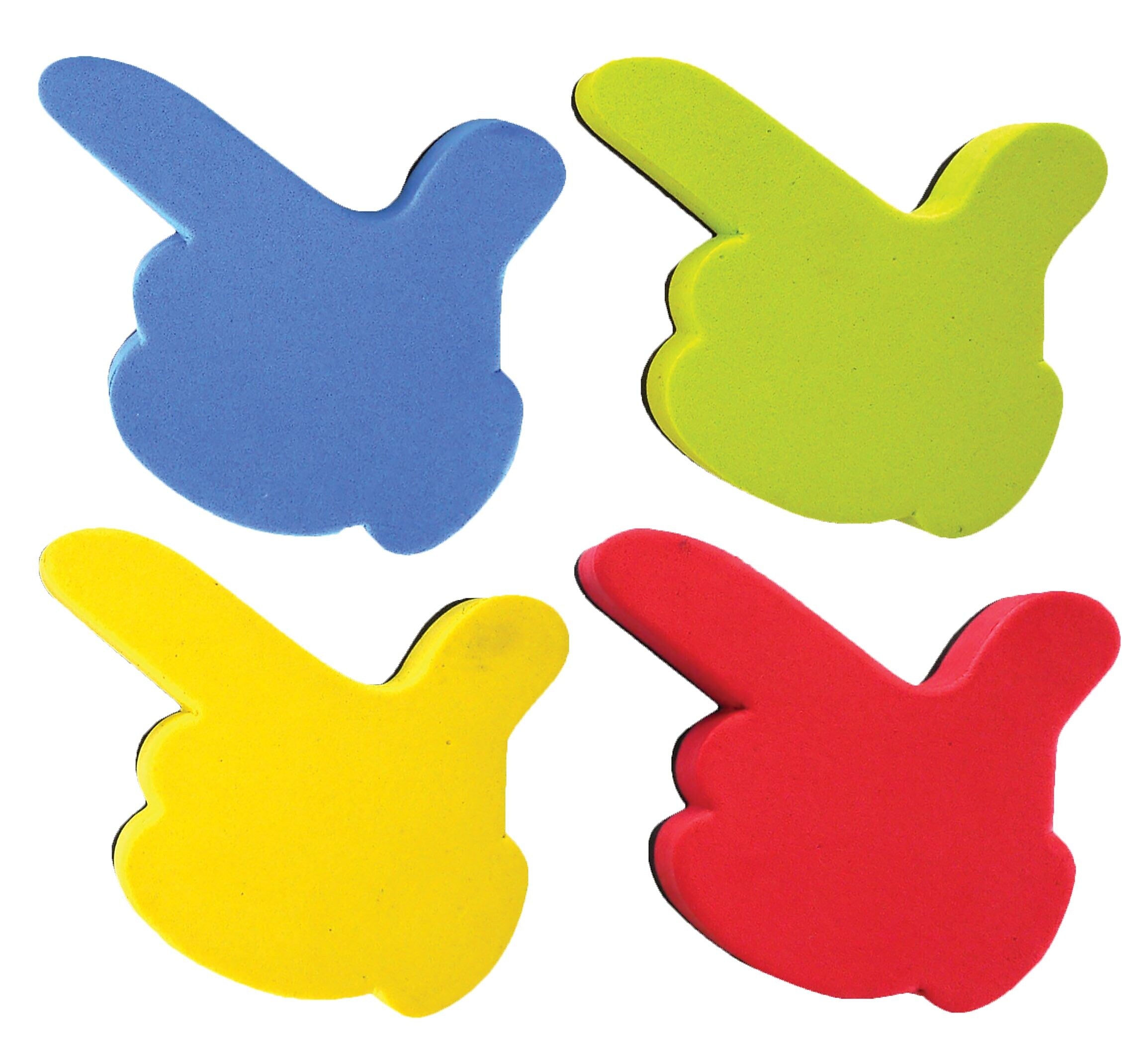 Flipside Magnetic Finger Pointer Eraser, 4/Pack, 6 Pack/Bundle (FLP35010)