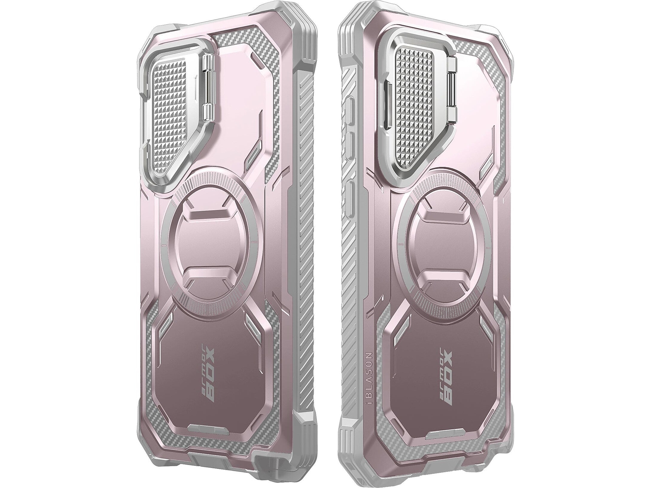 i-Blason Armorbox MagSafe Rugged Case for Samsung Galaxy S24 Ultra, Shock-Absorbing, Rose Gold