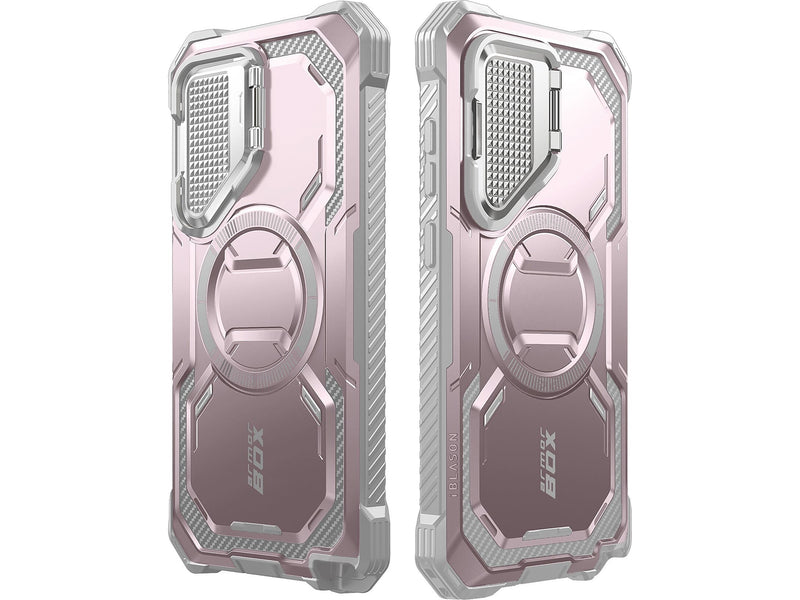 i-Blason Armorbox MagSafe Rugged Case for Samsung Galaxy S24 Ultra, Shock-Absorbing, Rose Gold