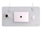 Function101 Desk Mat Pro + 2 Magnetic Cable Block Managers, 31" x 16", Gray (F101-DMPG2)