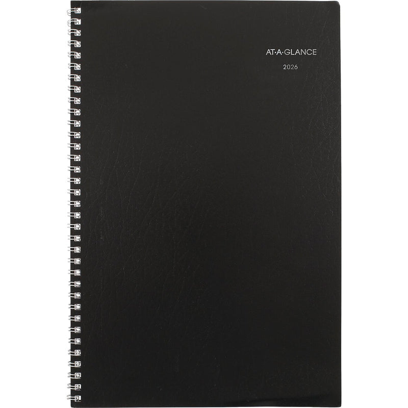 2026 AT-A-GLANCE DayMinder 8" x 12" Monthly Planner, Faux Leather Cover, Black (SK2-00-26)