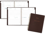 2024-2025 AT-A-GLANCE Signature 8.5" x 11" Academic Weekly & Monthly Planner, Faux Leather Cover, Distressed Brown