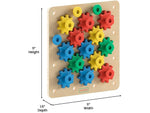 Flash Furniture Bright Beginnings STEM Gear Building Busy Board (MK-MK08787-GG)