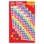 Trend Enterprises Colorful Sparkle Hearts Value Pack, Multicolored, 1300/Pack, 2/Packs/Bundle (T-46936-2)