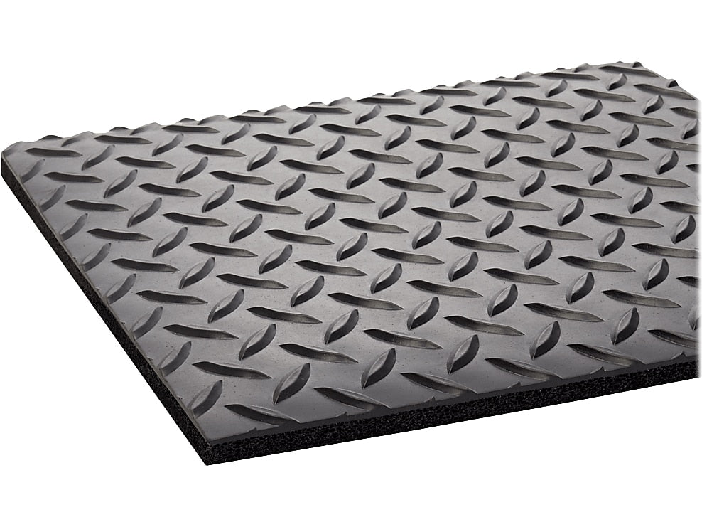 Crown Mats Industrial Deck Plate Anti-Fatigue Mat, 36" x 144", Black (CD 0312DB)