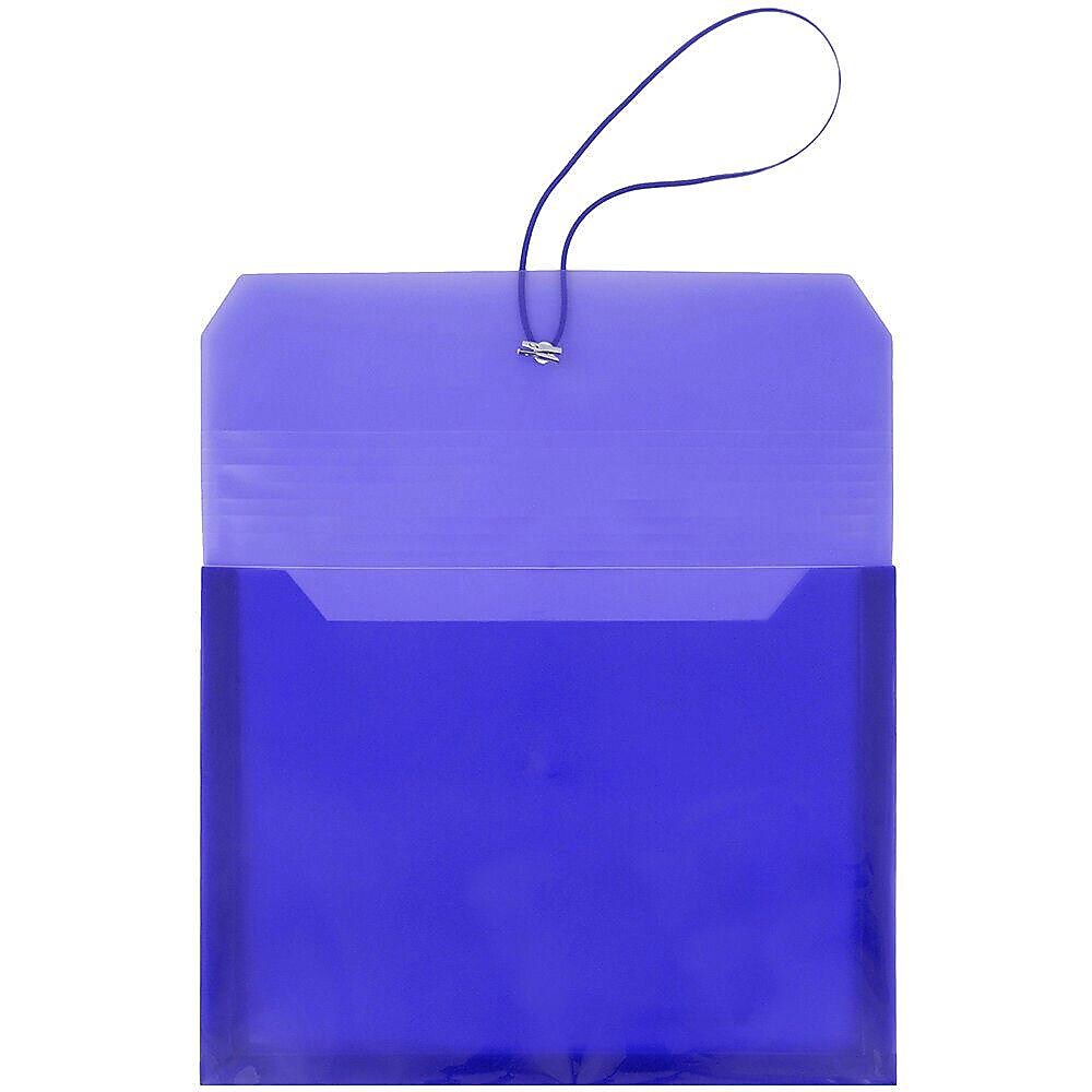 JAM Paper Premium Plastic Document File, Letter, Blue, 3/Pack (218E25BUBX3)