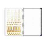Planning Calendar DD Meadow Blue Poly CYO 5x8 RY26 Wkly/Mthly Safety Wirebound -
