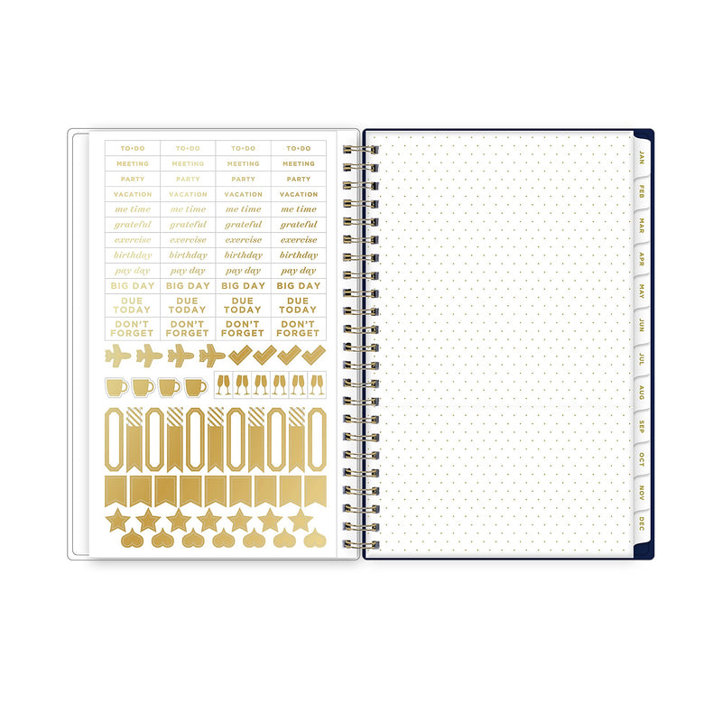Planning Calendar DD Meadow Blue Poly CYO 5x8 RY26 Wkly/Mthly Safety Wirebound -