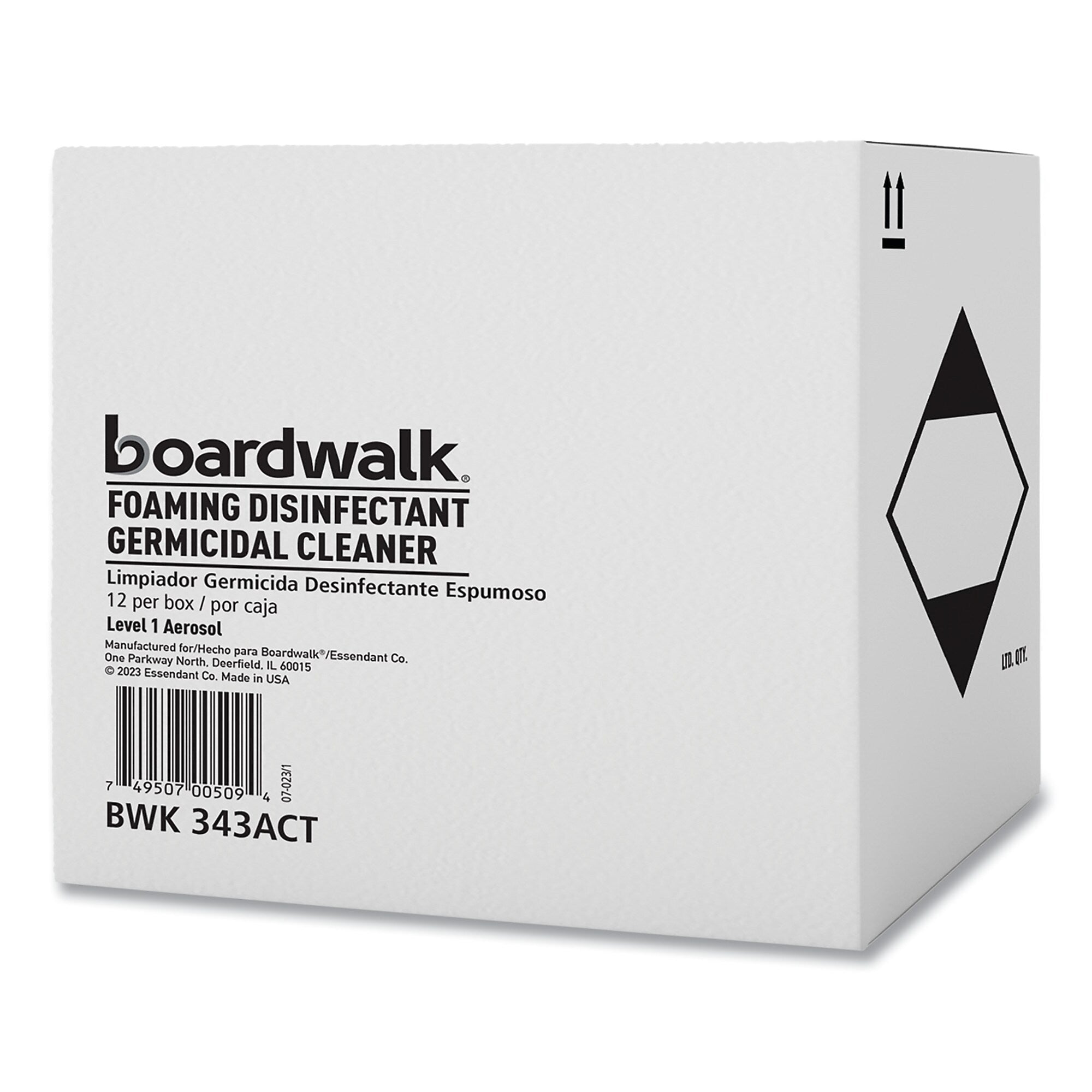 Boardwalk Foaming Disinfectant Germicidal Cleaner, Flowery Scent, 19 oz Aerosol Can, 12/Carton