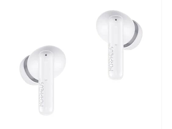 Morpheus 360 Nemesis Wireless Active Noise Canceling Earbuds, Bluetooth, White (TW2750W)