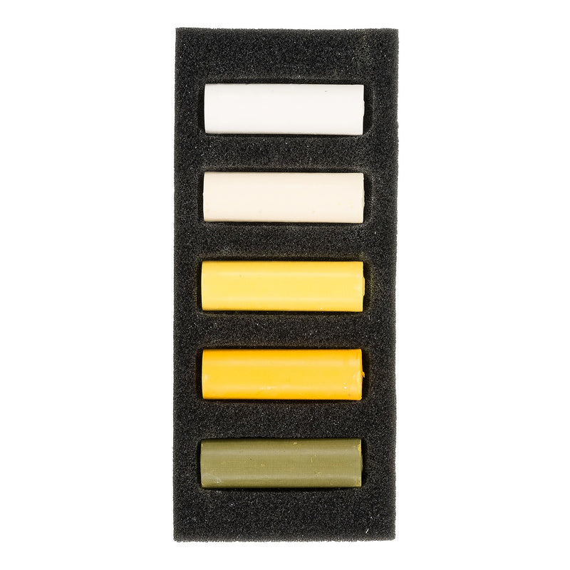Rembrandt Soft Pastels Micro Sets, Warm Yellows, 5/Set, 3 Sets/Bundle (RBX31820501-3)