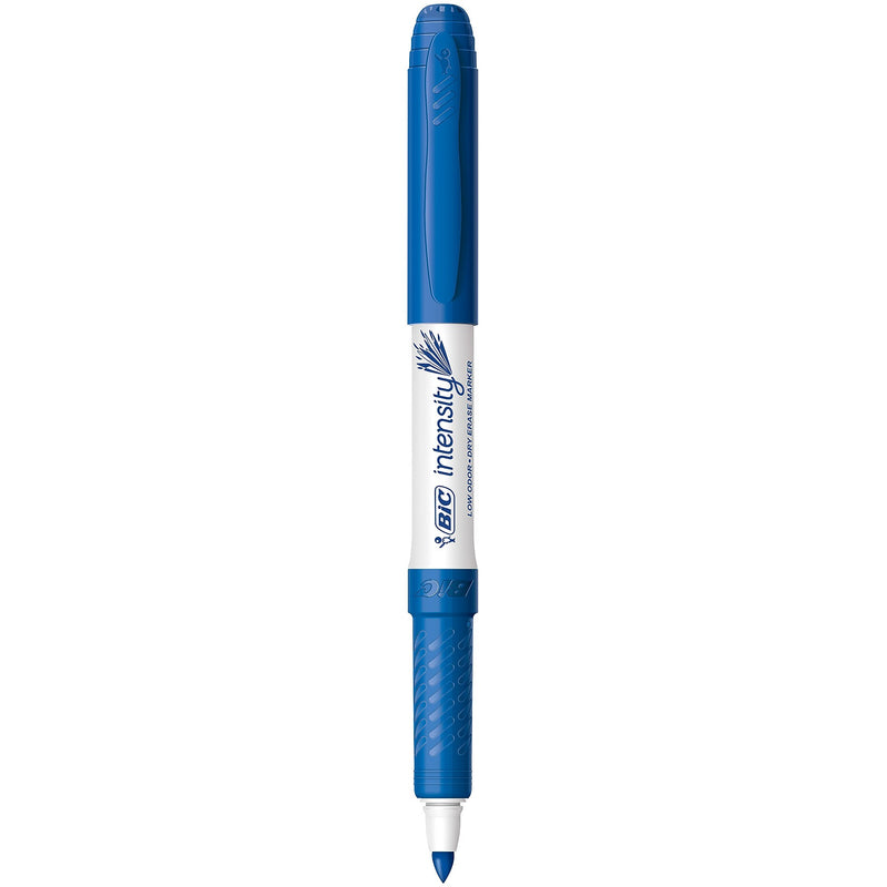 BIC Intensity Dry Erase Markers, Fine Tip, Blue, 12/Pack (GDE11BLU)