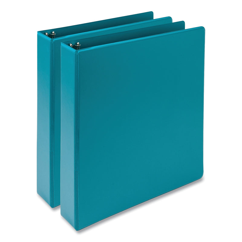 Samsill Earth's Choice 1 1/2" 3-Ring View Binders, Teal, 2/Pack (SAMMP286577)