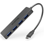 Plugable USB C to USB Adapter Hub, 4 Port USB 3.0 Hub, USB Splitter for Laptop
