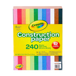 Crayola 9" x 12" Construction Paper, Assorted Colors, 240 Sheets/Pack, 3 Packs/Bundle (BIN993200-3)