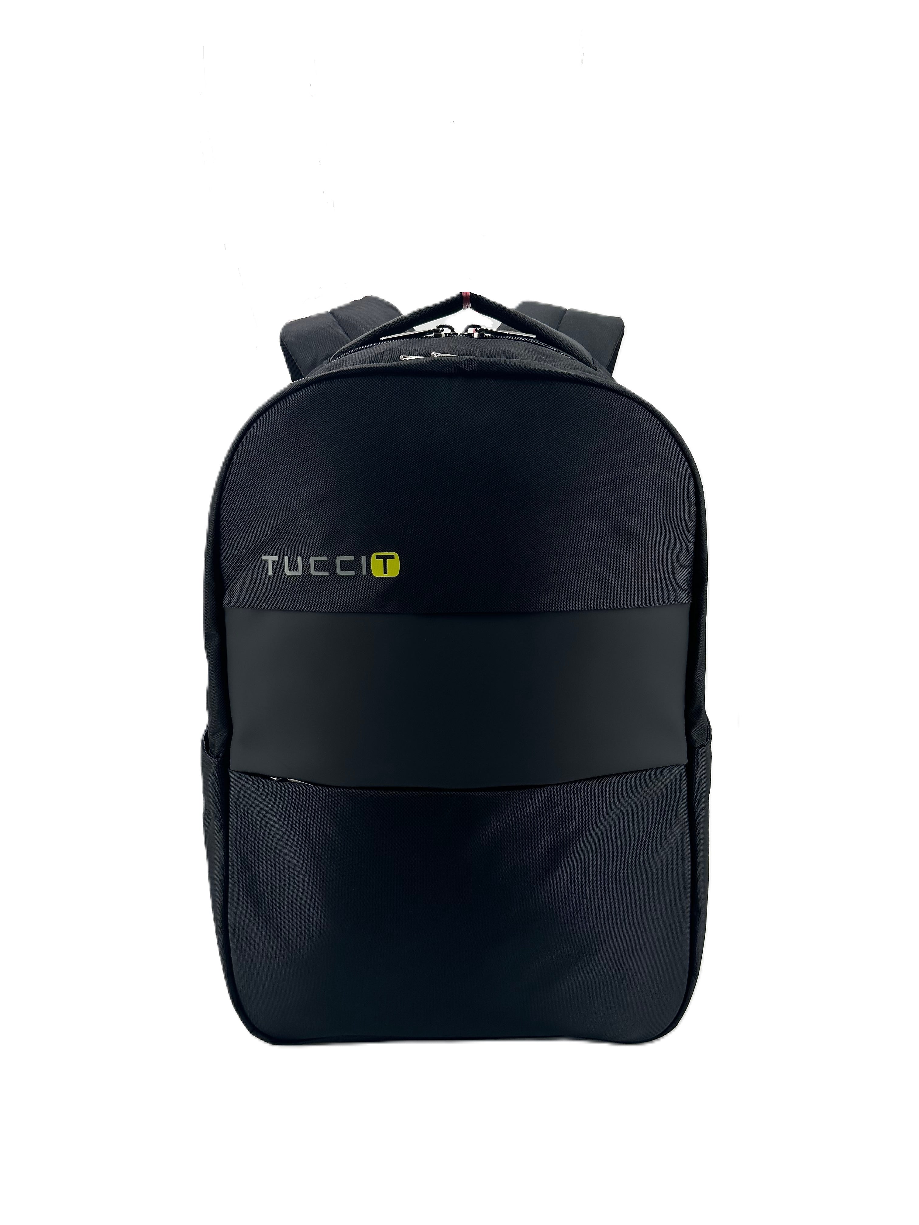 Tucci Laptop Backpack, Medium, Black (T0563)
