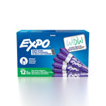 Expo Tank Dry Erase Markers, Chisel Tip, Purple, 12/Pack (80008DZ)