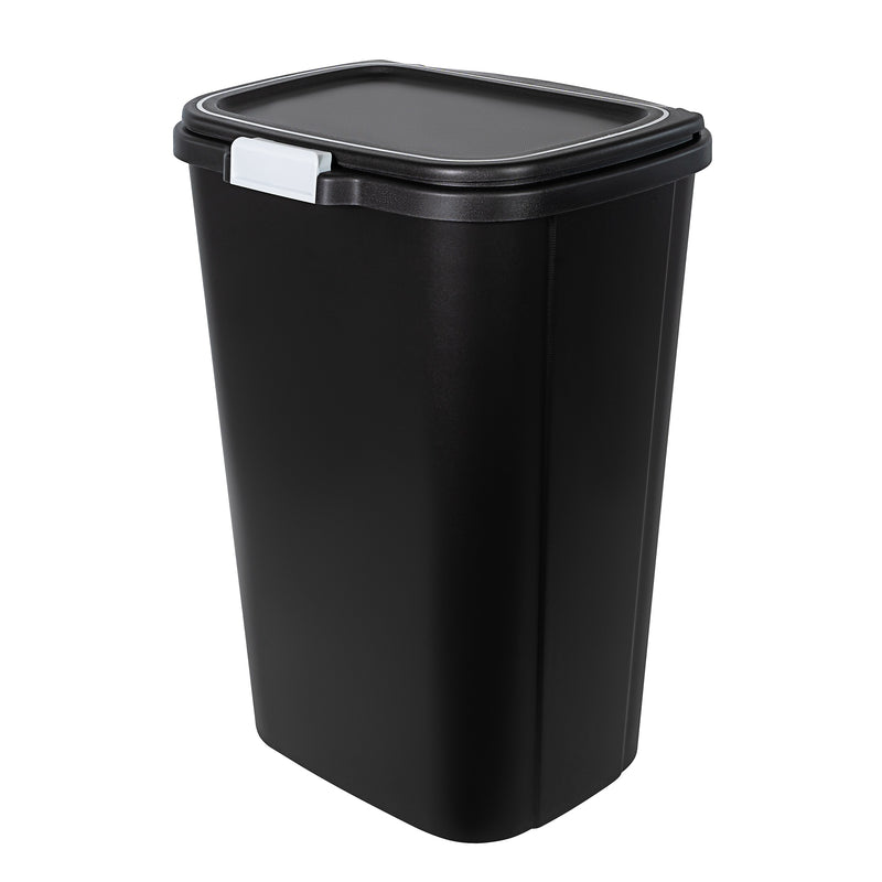 Hefty Odor Control Trash Can, 13 Gallon, Black, 2/Pack (HFTCOM228707507)