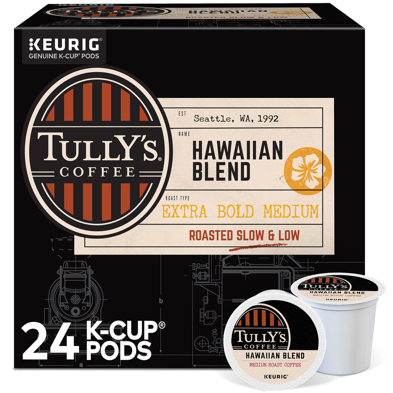 Tully's Hawaiian Blend Coffee Keurig® K-Cup® Pods, Medium Roast, 24/Box (6606)