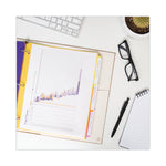 Smead™ Three-Ring Binder Poly Index Dividers with Pocket, 9.75 x 11.25, Assorted Colors, 30/Box
