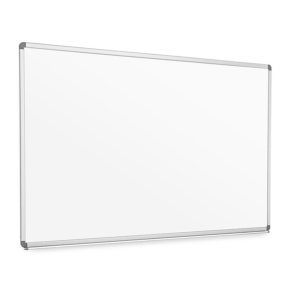 Luxor Magnetic Porcelain Dry-Erase Whiteboard, Aluminum Frame, 72"W x 40"H (DEWM003)