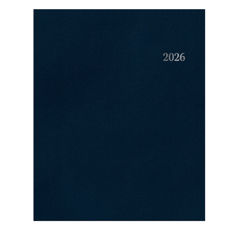 2026 Blue Sky Passages 8.5" x 11" Calendar Year Weekly & Monthly Planner, Faux Leather Cover, Navy (148658-26)
