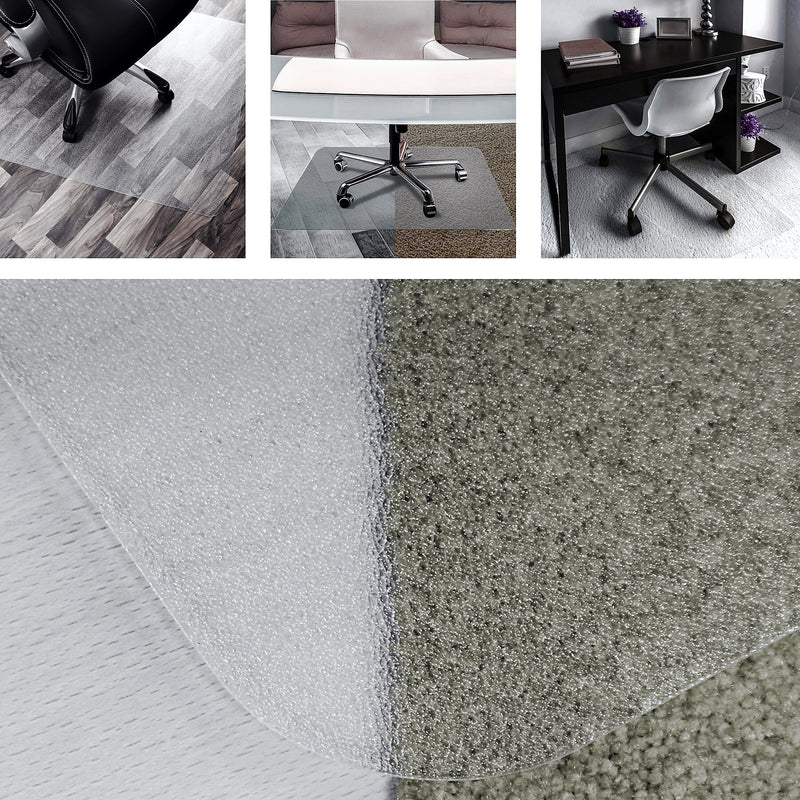 Floortex Cleartex Evolutionmat Carpet & Hard Floor Chair Mat, 48" x 60", Clear (NRCMFLPD0002)