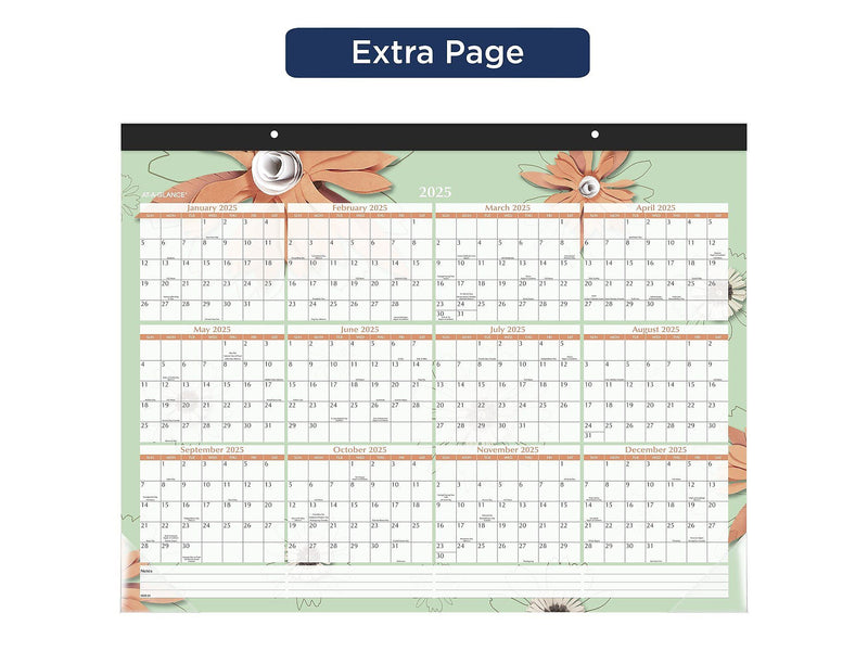 2024 AT-A-GLANCE Paper Flowers 21.75" x 17" Monthly Desk Pad Calendar (5035-24)