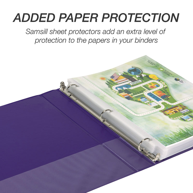 Samsill Earth's Choice Plant-Based 1" Durable View Binders, 3-Ring, Made in USA, Assorted Fashion Colors, 4/Pack (MP48639)