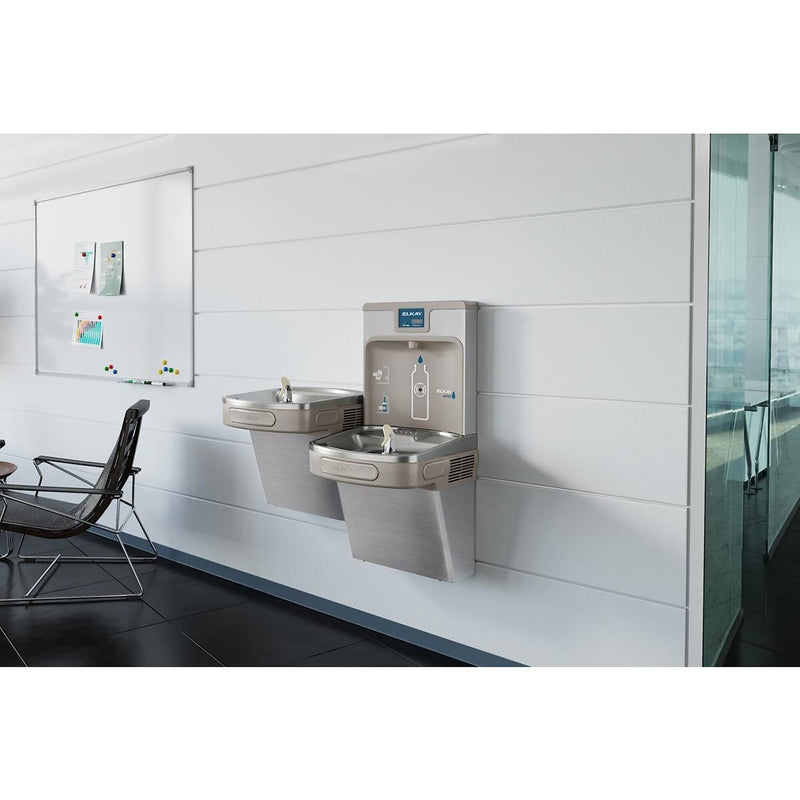Elkay ezH2O Wall Mounted Bi-Level Drinking Fountain with Water Bottle Filling Station (ELZSTL8WSLP)