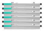 AdirOffice Hanging Clamp Document Holder, 18", Horizontal, Silver Aluminum, 12/Pack (ADI6016--2)