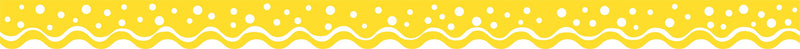 Barker Creek Double-Sided Scalloped Border, 36"' x 2.25", Happy Lemon Yellow, 13/Pack (LL997)