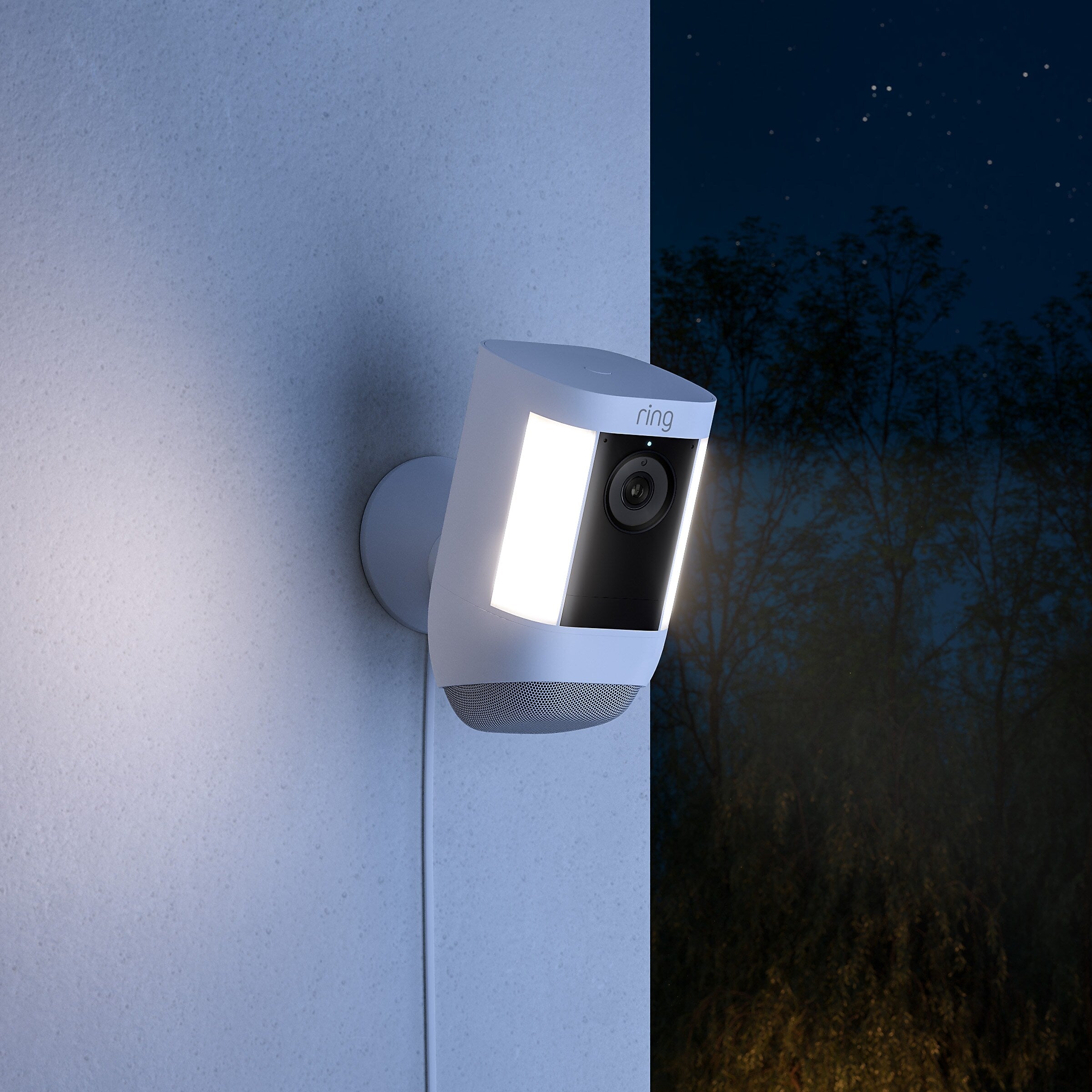 Ring Spotlight Cam Pro Wired Security Camera, White (B09DRK9ZJ8)
