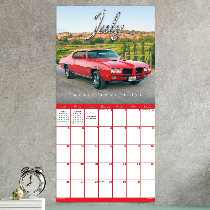 2026 TF Publishing Classic Cars 12" x 12" Monthly Wall Calendar, Multi (26-1004)