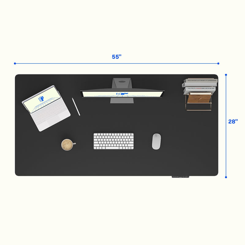 FlexiSpot E7COMMERCIAL 55''W Electric Adjustable Particle Board Standing Desk, Black (E7BCOM5528-B)