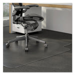 Alera Cleated Carpet Chair Mat with Lip, 45" x 53'', Clear ( ALEMAT4553CLPL)