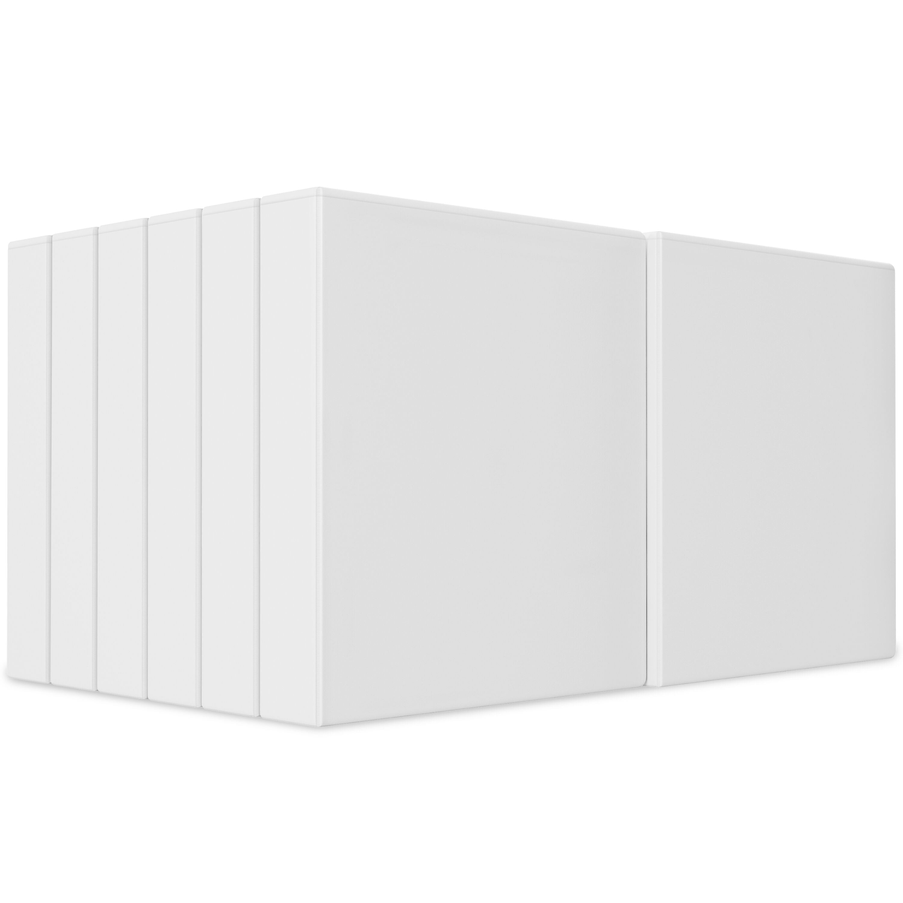 Staples 1 1/2" 3-Ring View Binders, White, 12/Pack (23729/21686)