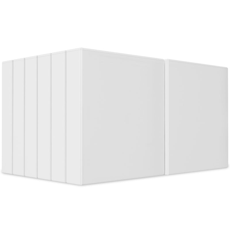 Staples 1 1/2" 3-Ring View Binders, White, 12/Pack (23729/21686)