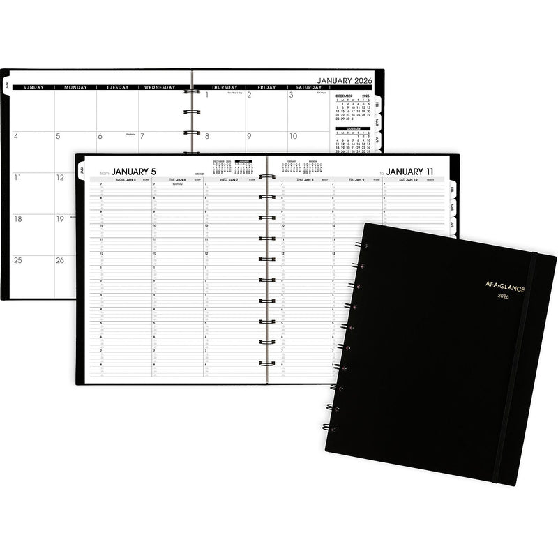 2026 AT-A-GLANCE Move-a-Page 8.75" x 11" Weekly & Monthly Appointment Book, Poly Cover, Black (70-950E-05-26)