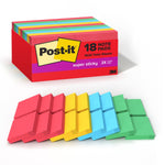 Post-it Super Sticky Pop-up Notes, 2" x 2", Playful Primaries Collection, 90 Sheets/Pad, 18/Pads (622-18SSAN-CP)