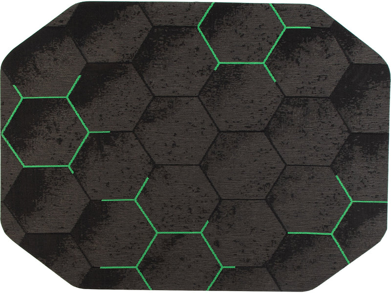 Anji Mountain Rug'd Kaleidoscope Carpet & Hard Floor Chair Mat, 36" x 48", Gray/Green (AMB9110)