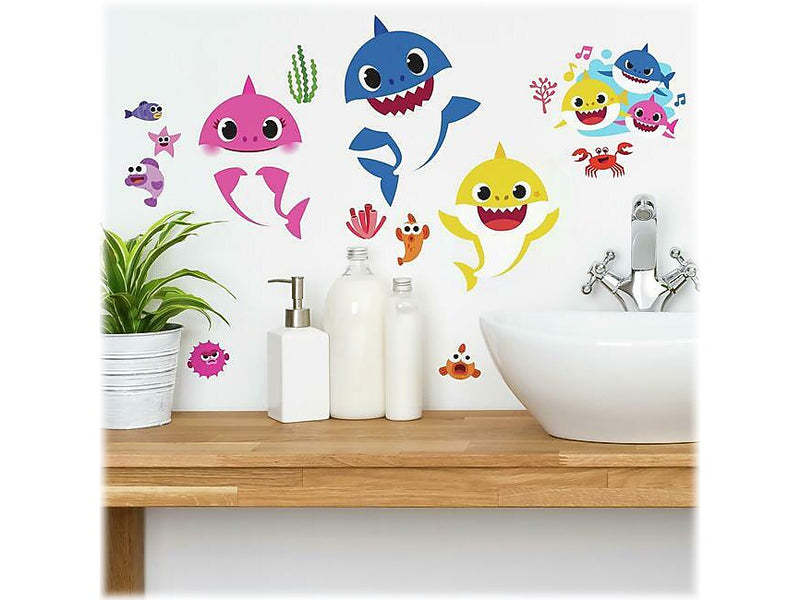 RoomMates Baby Shark Children's Wall Decal Set, Cartoons (RMK4303SCS)