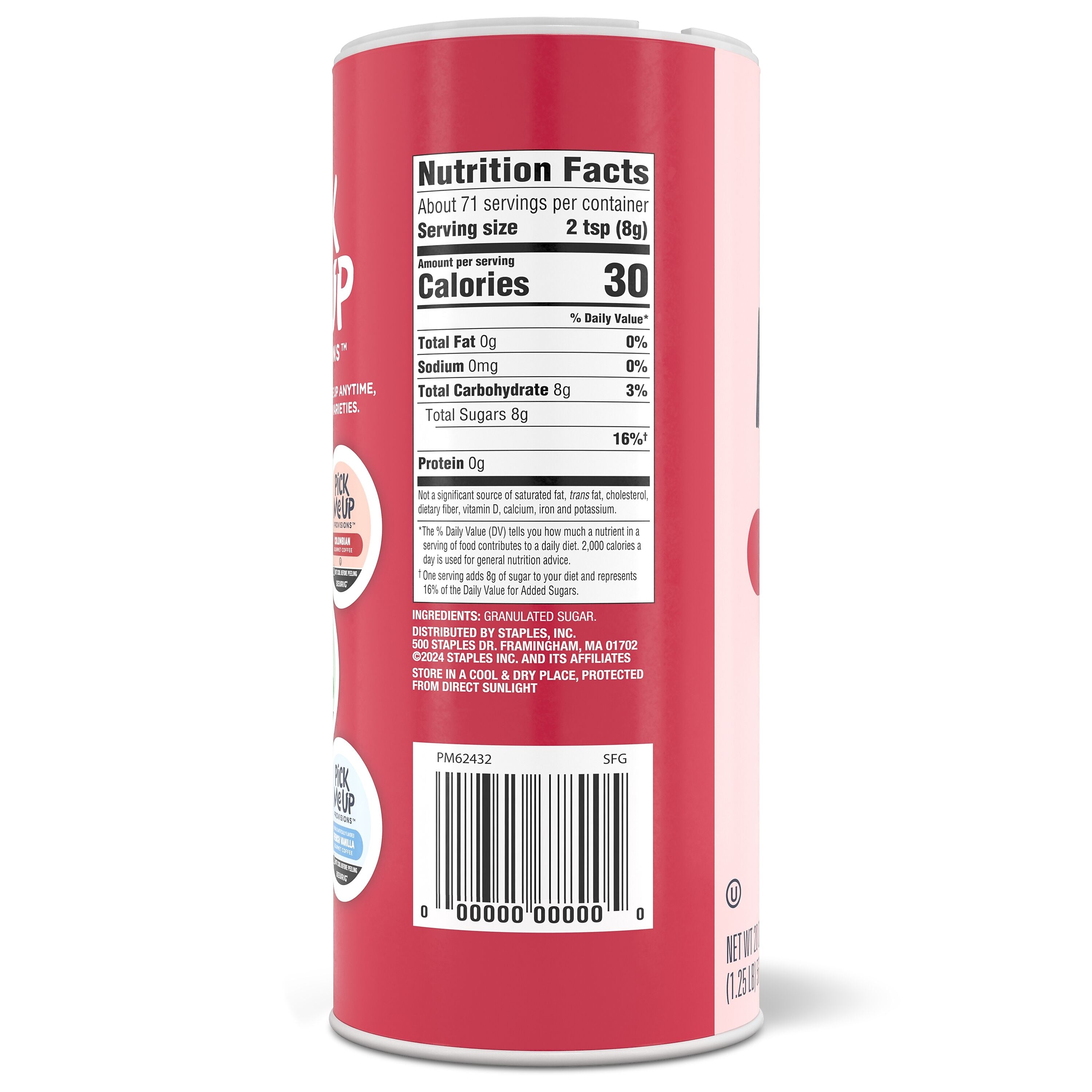 Pick Me Up Provisions™ Pure Sugar, 20 oz. Canister, 3/Pack (PM62433/94205)