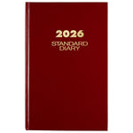 AT-A-GLANCE 2026 Hardcover Diary, 7.75" x 12", Ruled, Red (SD376-13-26)