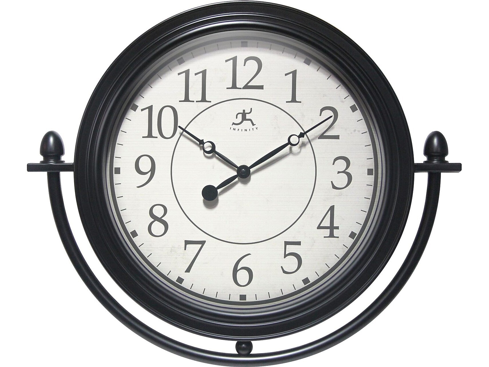 Infinity Instruments Finial Wall Clock, 15.75"Dia. (20308BK-4551)