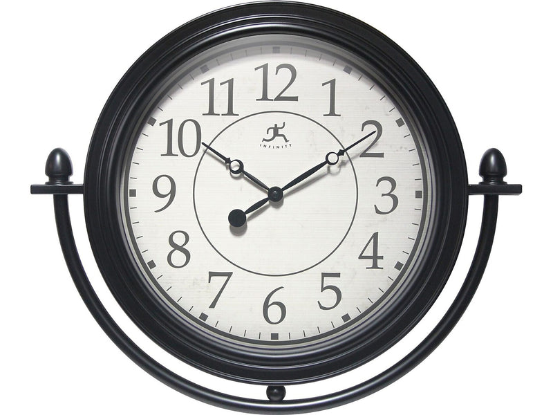Infinity Instruments Finial Wall Clock, 15.75"Dia. (20308BK-4551)