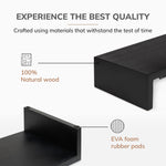 Anji Mountain Mango Wood Monitor Stand, Up to 32" Monitor, Black (MS-FNG-BLK-P)