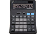 HP BC220 12-Digit Battery/Solar Powered Basic Calculator, Black/Gray (91075R)