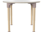 Flash Furniture Bright Beginnings Hercules 33" Round Table, Height Adjustable, White/Beech (MK-ME088022-GG)